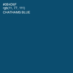 #0B4D6F - Chathams Blue Color Image