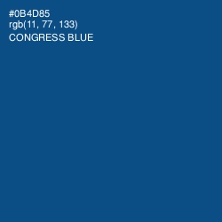 #0B4D85 - Congress Blue Color Image