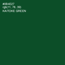 #0B4E27 - Kaitoke Green Color Image
