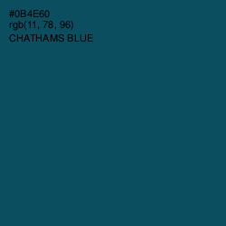 #0B4E60 - Chathams Blue Color Image