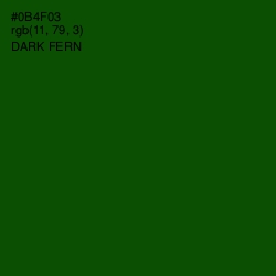 #0B4F03 - Dark Fern Color Image