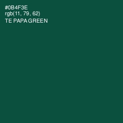 #0B4F3E - Te Papa Green Color Image