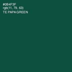 #0B4F3F - Te Papa Green Color Image