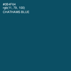 #0B4F64 - Chathams Blue Color Image