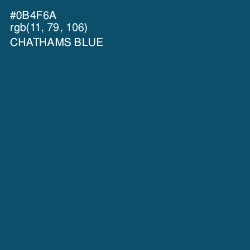#0B4F6A - Chathams Blue Color Image