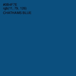 #0B4F7E - Chathams Blue Color Image