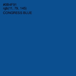 #0B4F91 - Congress Blue Color Image