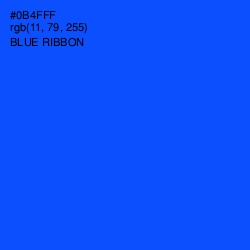 #0B4FFF - Blue Ribbon Color Image