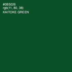 #0B5026 - Kaitoke Green Color Image