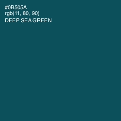 #0B505A - Deep Sea Green Color Image