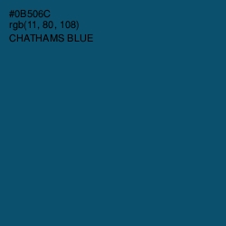 #0B506C - Chathams Blue Color Image