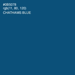 #0B5078 - Chathams Blue Color Image