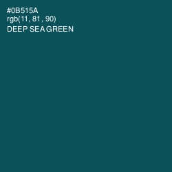 #0B515A - Deep Sea Green Color Image