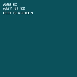 #0B515C - Deep Sea Green Color Image