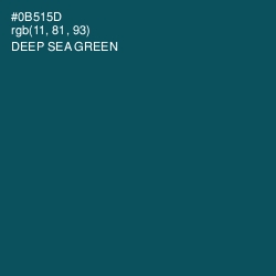 #0B515D - Deep Sea Green Color Image