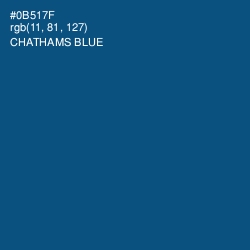 #0B517F - Chathams Blue Color Image