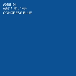 #0B5194 - Congress Blue Color Image