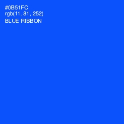 #0B51FC - Blue Ribbon Color Image