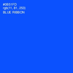 #0B51FD - Blue Ribbon Color Image