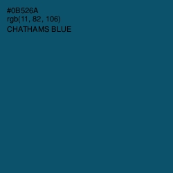 #0B526A - Chathams Blue Color Image