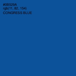 #0B529A - Congress Blue Color Image