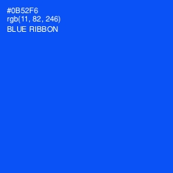 #0B52F6 - Blue Ribbon Color Image