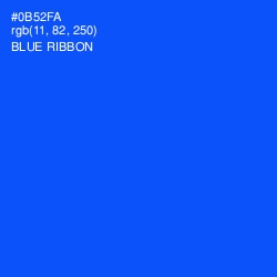 #0B52FA - Blue Ribbon Color Image