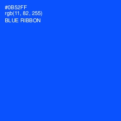 #0B52FF - Blue Ribbon Color Image