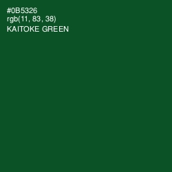 #0B5326 - Kaitoke Green Color Image