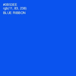 #0B53EE - Blue Ribbon Color Image