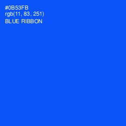 #0B53FB - Blue Ribbon Color Image