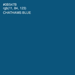 #0B547B - Chathams Blue Color Image