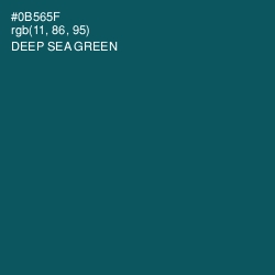 #0B565F - Deep Sea Green Color Image
