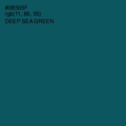 #0B565F - Deep Sea Green Color Image