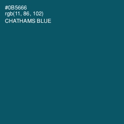 #0B5666 - Chathams Blue Color Image