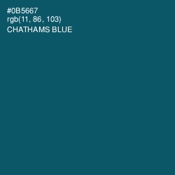 #0B5667 - Chathams Blue Color Image