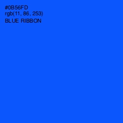 #0B56FD - Blue Ribbon Color Image