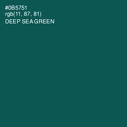 #0B5751 - Deep Sea Green Color Image