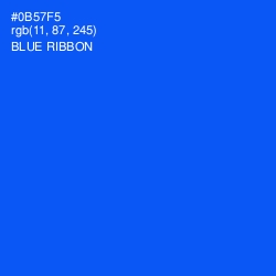 #0B57F5 - Blue Ribbon Color Image