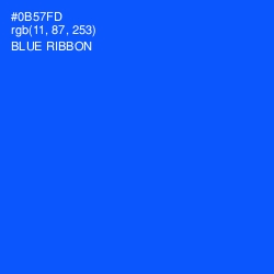 #0B57FD - Blue Ribbon Color Image