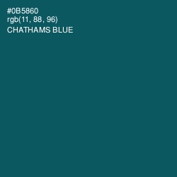 #0B5860 - Chathams Blue Color Image