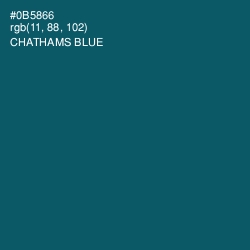 #0B5866 - Chathams Blue Color Image