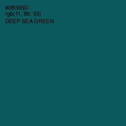 #0B595D - Deep Sea Green Color Image