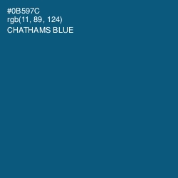 #0B597C - Chathams Blue Color Image