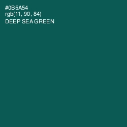 #0B5A54 - Deep Sea Green Color Image