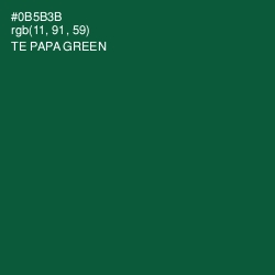 #0B5B3B - Te Papa Green Color Image