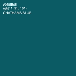 #0B5B65 - Chathams Blue Color Image