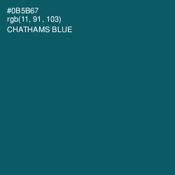 #0B5B67 - Chathams Blue Color Image