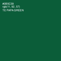 #0B5C39 - Te Papa Green Color Image