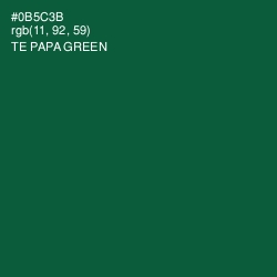 #0B5C3B - Te Papa Green Color Image